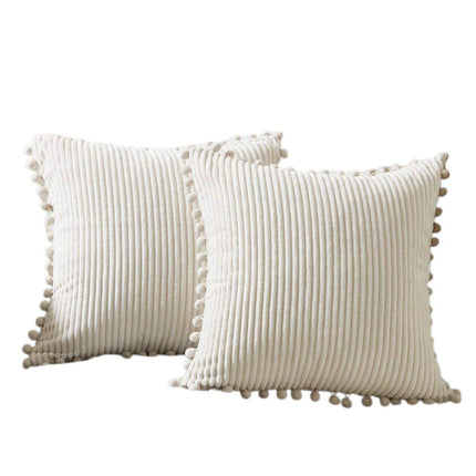 2PCS Corduroy Pillow Cover Luxury Decorative Cushion Case for Sofa Living Room