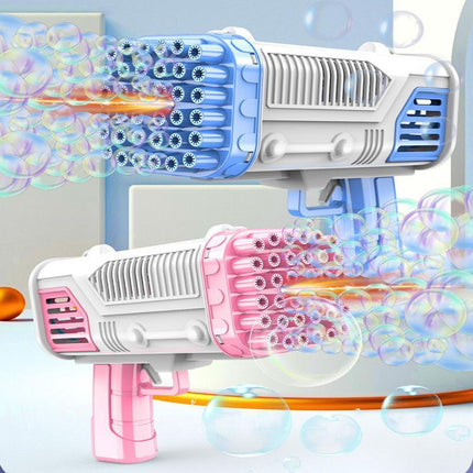 36 Holes Bubble Gun Automatic Gatling Soap Water Bubble Machine Outdoor Party - Aimall