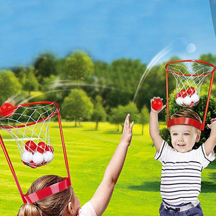 Outdoor Head Basketball Toy Fun Toss Game Hoop for Party and Group Activities