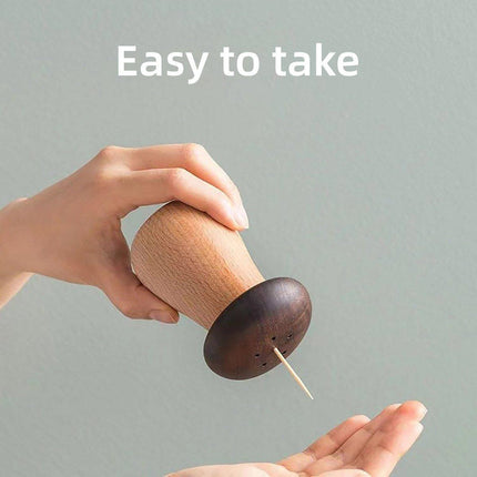 Solid Wood Toothpick Holder Black Walnut Beech Cute Mushroom Toothpick Box