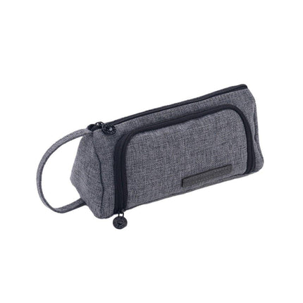 Large Capacity Student Canvas Pencil Case Pencil Bag Multi-functional Cute - Aimall