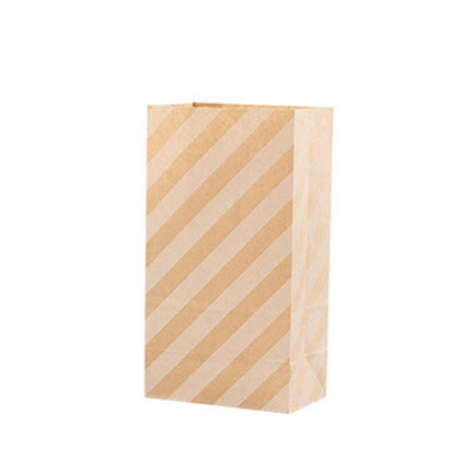 100X Colourful Plaid Kraft Paper Bag Candy Cookie Snack Cake Gift Bags 13*8*24CM - Aimall
