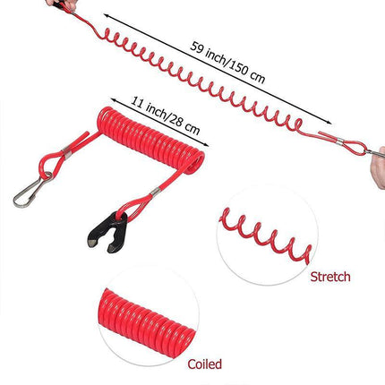 Boat Outboard Engine Motor Kill Stop Switch Safety Tether Lanyard For Yamaha - Aimall