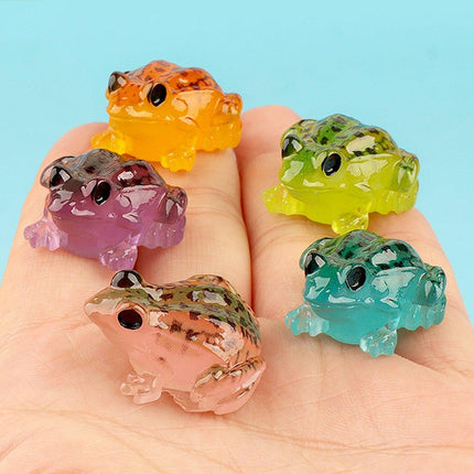 20pcs Simulation Luminous Frog Aquarium Decoration DIY Accessories for Fish Tank