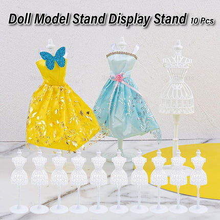 10PCS Doll Model Display Stand Hollow Out Handmade DIY Wedding Dress Design