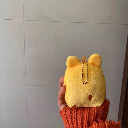 Cute Cartoon Plush Cheese Dog Doll Keychain Hanging Ornaments Bag Decoration - Aimall