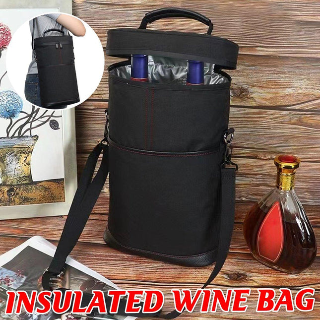 Outdoor Portable Wine Barrel Bag Insulated Picnic Bag for Red Wine Storage