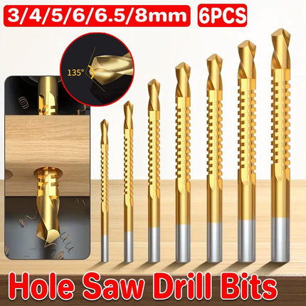 6pcs Hole Saw Drill Bit Set Metal Wood Cutting Tool Kit Electric Drills