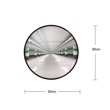 30cm Round Convex Mirror Blind Spot Safety Mirror Traffic Driveway Shop Junction - Aimall