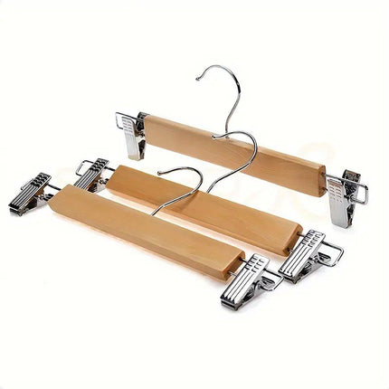 10pcs Multifunctional Trouser Hanger with Clips Skirt Pants Clip Hangers Home
