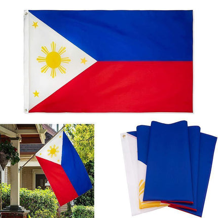 Large Philippines Filipino Flag Heavy Duty Outdoor 90 X 150 CM - 3ft x 5ft - Aimall