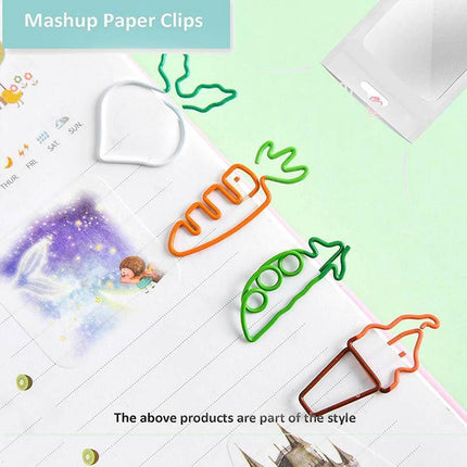 10x Colorful fruit Note Shape Paper Clips Bookmark Binder Office School Supplies - Aimall