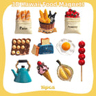 10pcs 3D Simulation Food Stickers for Fridge Fun Food Toy Magnets Decorative Set