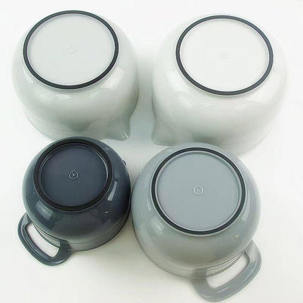 4pcs Salad Bowls with Handles Vegetable and Fruit Snack Serving Plates Durable