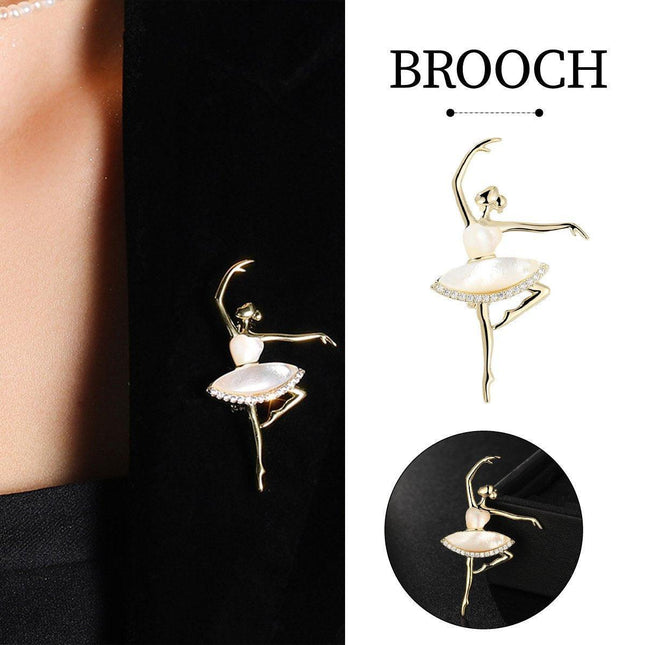 Elegant Ballet Girl Brooch Set Charming Dance Accessories Perfect Gift Idea