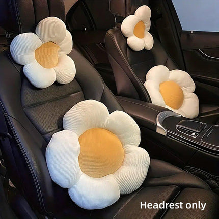 Plush Headrest Neck Pillow Cute Flower Cushion Soft Travel Support for Neck Rest