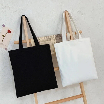 5PCS Canvas Tote Bag Cotton Blank DIY Shopping Shoulder Bags