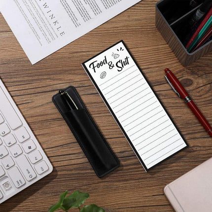 4 Pack Fridge Memo Pads with Pen Clips and Sticky Notepad Sheets 50 Pages