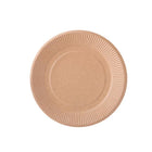 18CM Disposable Brown Paper Plates Dinner Dessert Party Plate Eco-Friendly Bulk - Aimall