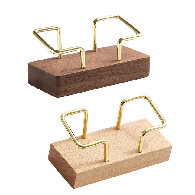 Business Card Holder Organizer Desk Display Stand Wooden Card Storage Box