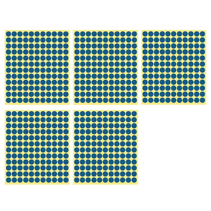 8/13/25/50mm Colour Sticker Dots Adhesive Round Labels Circular Scrapbooking Blue - Aimall