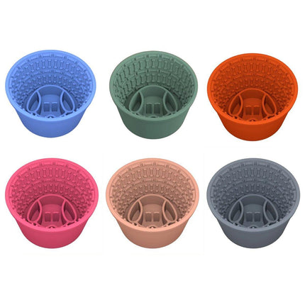 Silicone Pet Slow Feeder Bowl Anti Choke Design Food Dish for Dogs and Puppies