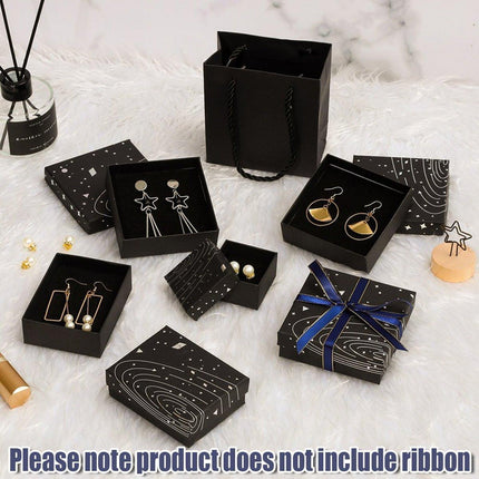 20x Holographic Silver Foil Jewelry Box for Earrings Bracelets Rings Packing Box