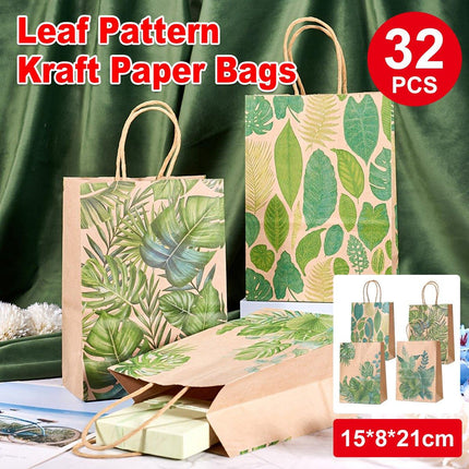 32Pcs Party Paper Bags Tote Bags Printed Gift Bags for Shopping Packaging Use
