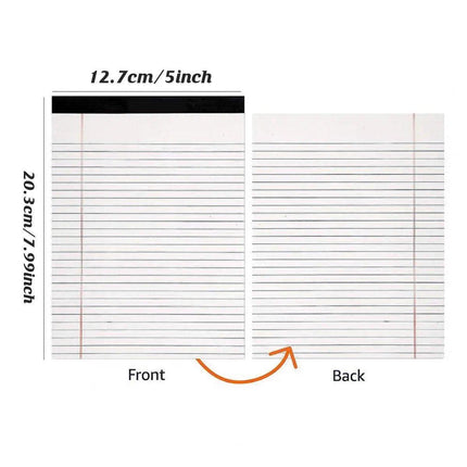 4PCS Tearable Lined Notepad Simple Design Colourful Memo Pad Notebook