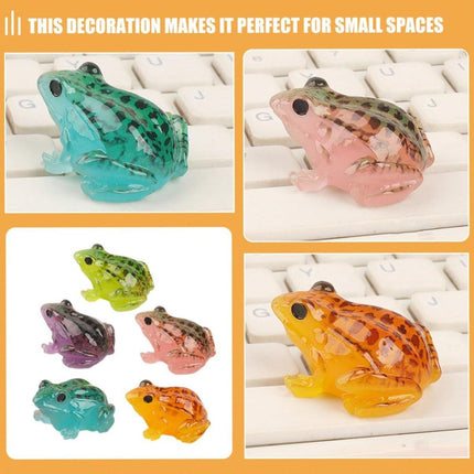 20pcs Simulation Luminous Frog Aquarium Decoration DIY Accessories for Fish Tank