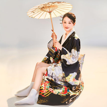 kimono Japanese lapel large size cardigan female formal dress Halloween - Aimall
