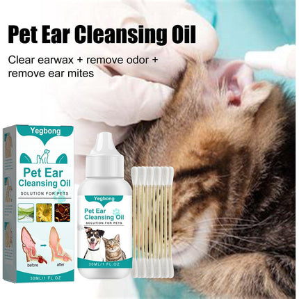 Pet Ear Cleaning Oil for Cats Dogs Deodorize Clean Ears Universal Ear Care Oil