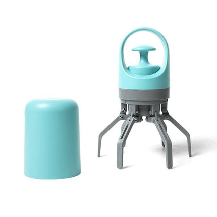 Portable Pet Waste Pick-up Shovel Six-claw Excrement Clip with Bag Dispenser