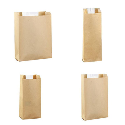Takeaway Storage Baking Bread Bag Toast Food Packaging Bag Kraft Paper Bag Cowhide - Aimall