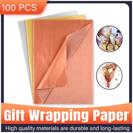 100pcs Holiday Gift Wrapping Paper Roll Christmas Wrapping Paper for Presents