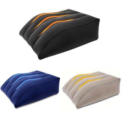 Inflatable PVC Leg Pillow Wedge Triangle Foot Cushion Flocking