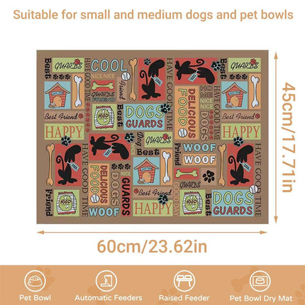 Waterproof Pet Floor Mat Carpet For Dog Cage Feeding Area Anti Slip Washable