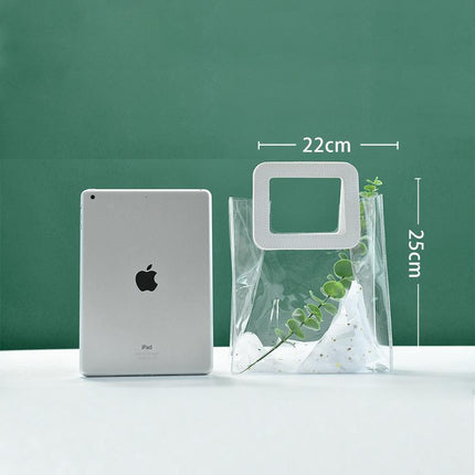 10 x Clear PVC Transparent Handbags for Shopping & Weddings - Aimall