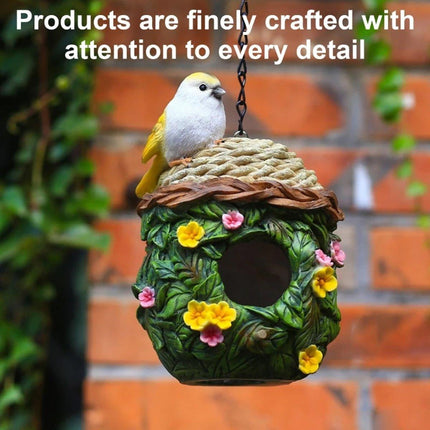 Resin Hanging Birdhouse Outdoor Garden Birdhouse for Birds Wild Birds Nesting