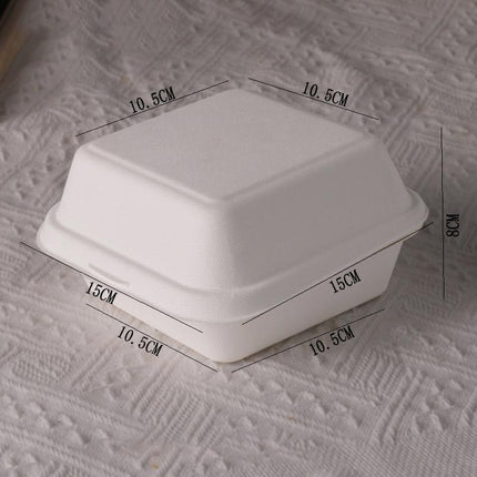 100X Disposable Eco-Friendly Bento Box Fruit Salad Hamburger Cake Packaging Box - Aimall