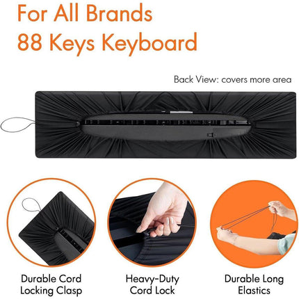 88 Key Stretchable Piano Keyboard Dust Cover Protector for Electronic Keyboard