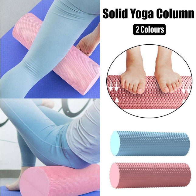 EVA Foam Yoga Massage Roller Solid Pilates Fitness Column for Muscle Recovery