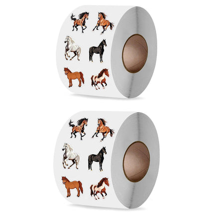 2pcs Pony Stickers Cute Cartoon Adhesive Labels for DIY Crafts