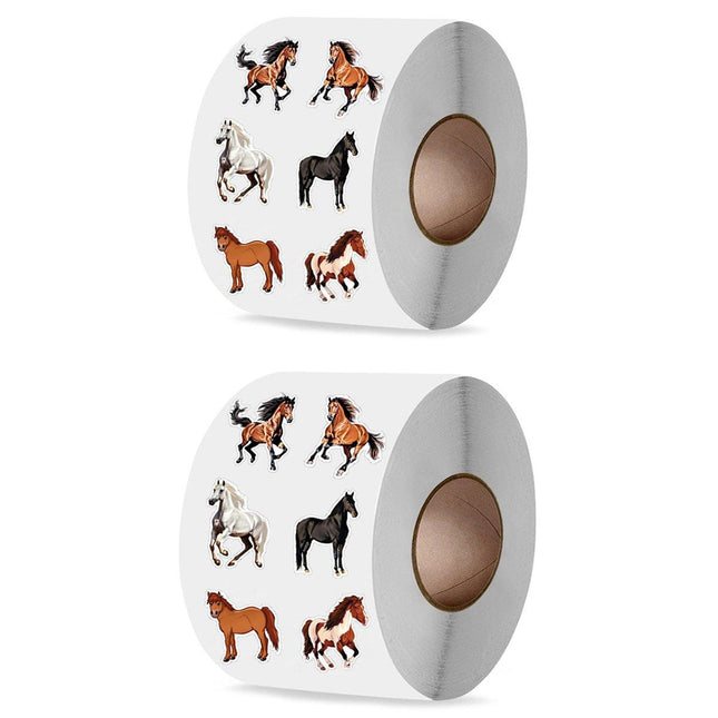 2pcs Pony Stickers Cute Cartoon Adhesive Labels for DIY Crafts