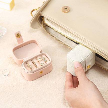 5pcs Mini Portable Jewelry Storage Box Small Organizer for Travel and Home Use