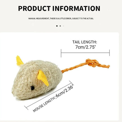 Interactive Plush Catnip Mouse Toy Durable Scratch-Resistant Fun Kitten Play Toy
