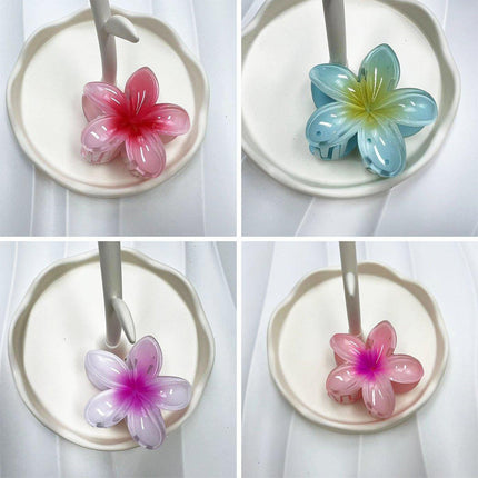 12pcs Gradient Candy Colour Flower Hair Clips Stylish Accessories for Women