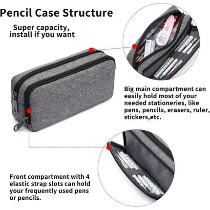 Large Capacity Pencil Case Double Layer for Primary School Students Creative Bag