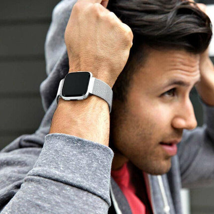 For Fitbit Versa 2 Lite Watch Band Strap Sports Metal Wristband Replacement Large - Aimall