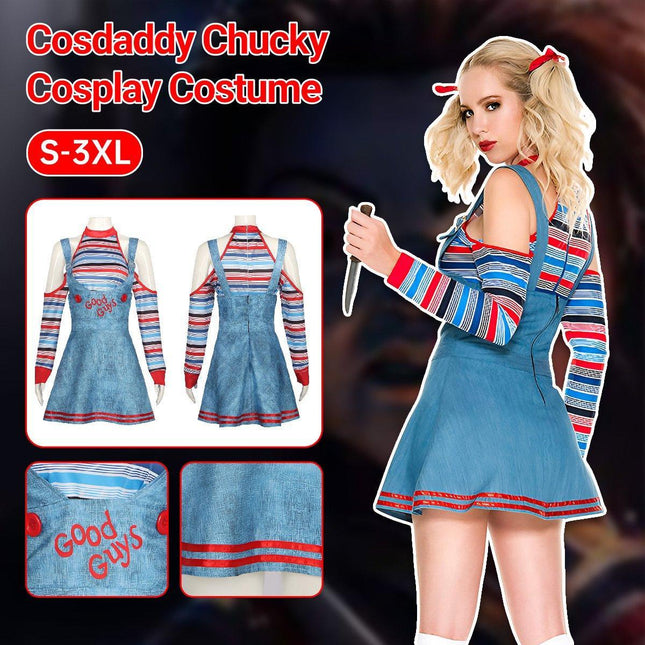 Circus Clown Cos Costume Halloween Cosplay Costume Horror Ghost Baby Maid Dress Suit